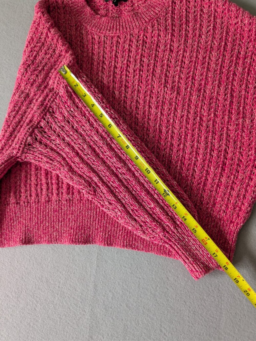 Rag & Bone Edie Open Stitch Pink Knit Crewneck Cotton Blend Sweater Sz Small image 8